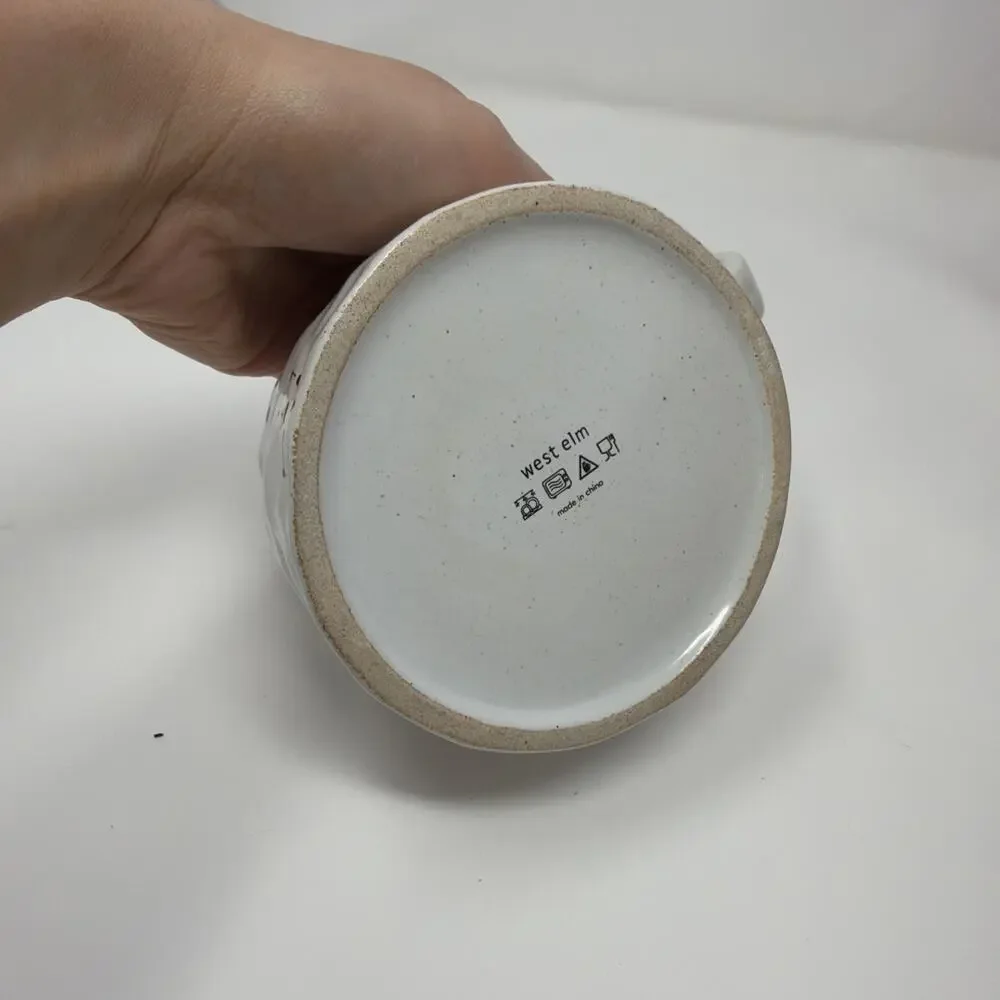 West Elm St. Jude Holiday Skiers Stoneware Figural Mug skier on handle